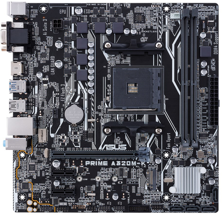 Asus Prime A320M-K - Motherboard Specifications On MotherboardDB